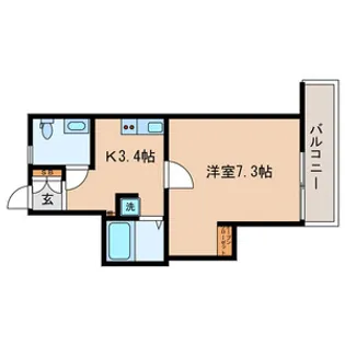 ドミトリー大岡山【2階】の間取り