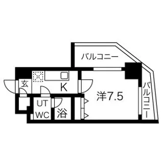 スパシエ蒲田グランドタワー【14階】の間取り
