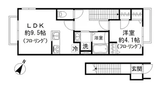 リベルテ池田山【2階】の間取り