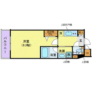 ハーモニーレジデンス品川高輪【3階】の間取り