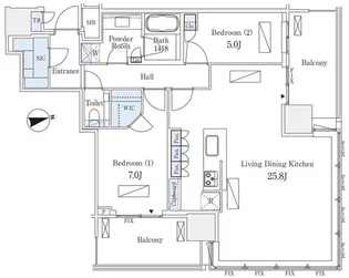 パークコート浜離宮ザタワー【17階】の間取り