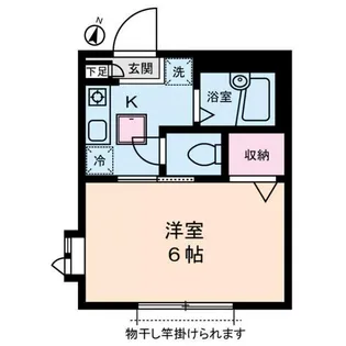 グリーンフラッツ旗の台【1階】の間取り