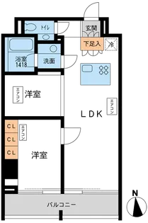 アーデン芝公園【15階】の間取り