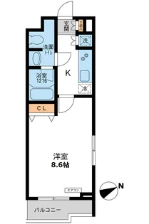 パシフィックコート目黒南【1階】の間取り