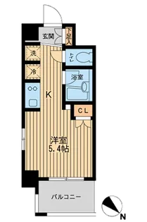 レジディア川崎【6階】の間取り