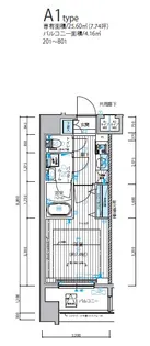 メインステージ錦糸町Ⅸ【2階】の間取り