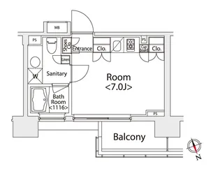 カスタリア戸越【5階】の間取り
