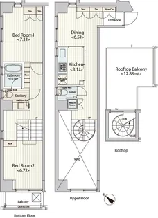 カスタリア八丁堀【10階】の間取り