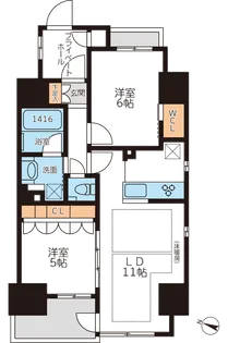 グランカーサ本駒込【4階】の間取り