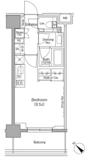 ザ・パークハビオ月島フロント【9階】の間取り