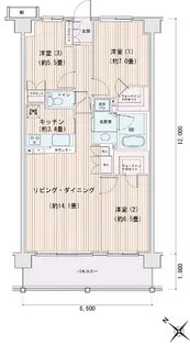 エスティメゾン豊洲レジデンスD【7階】の間取り