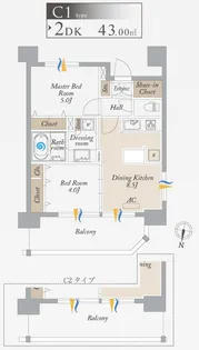 オーキッドレジデンス森下【0802号室】の間取り