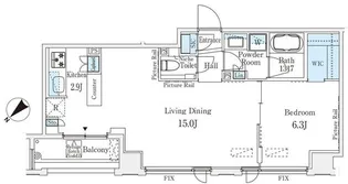 IS銀座レジデンス【11階】の間取り