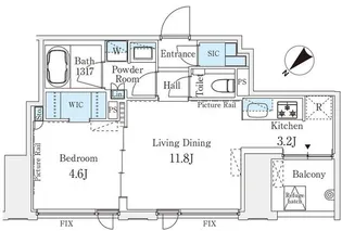 IS銀座レジデンス【4階】の間取り