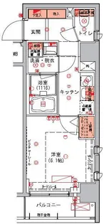 ハーモニーレジデンス日本橋EAST【10階】の間取り
