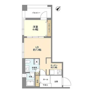 ミリアレジデンス南麻布【2階】の間取り