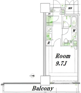 品川タワーフェイス【4階】の間取り