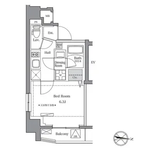 BLUROCK東品川【7階】の間取り