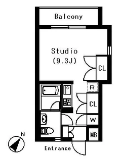 ラティエラ白金高輪【404号室号室】の間取り