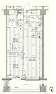 コスモリード西馬込【1階】の間取り