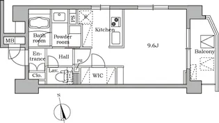 レジディア大井町Ⅱ【8階】の間取り