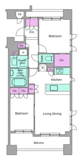レジディア水道橋【8階】の間取り