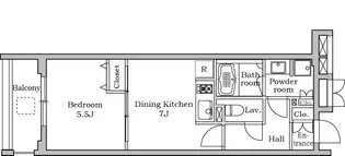 1DKの間取り画像