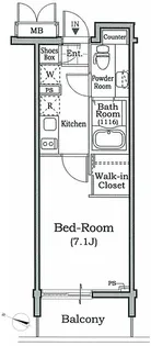 レジディア文京本駒込【2階】の間取り