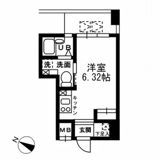 レジディア三越前【4階】の間取り