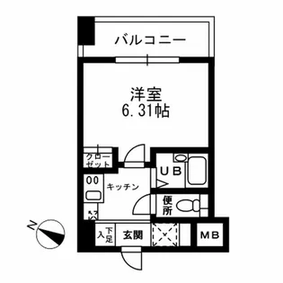 レジディア三越前【2階】の間取り