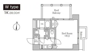 レジディア南品川【5階】の間取り