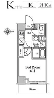 レジディア南品川Ⅱ【1階】の間取り