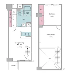 レジディア六本木檜町公園【4階】の間取り