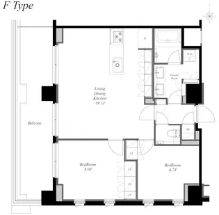 MINAMIAZABU NORTH【13階】の間取り