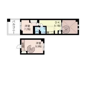 レジデンスシャルマン月島【8階】の間取り