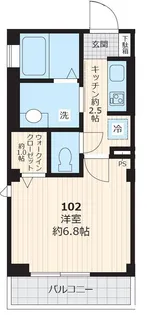 グランピア蒲田【102号室号室】の間取り