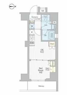 REFRAME 5 IRIYA【4階】の間取り