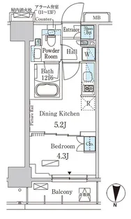 パークアクシス両国スクエア【7階】の間取り