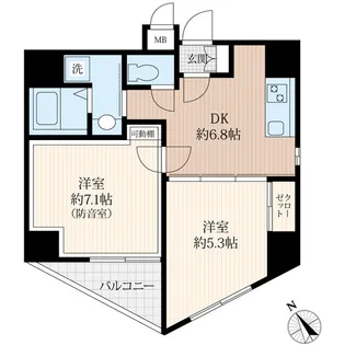 ラシクラス麹町【10階】の間取り