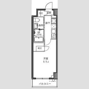 SーRESIDENCE目黒大岡山【4階】の間取り