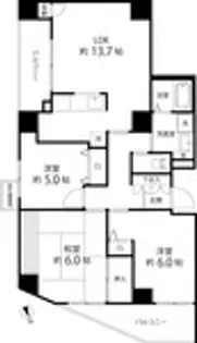T’S GARDEN東陽町【5階】の間取り