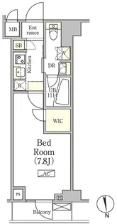 アジールコート品川中延サウス【8階】の間取り