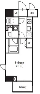 プライマル蒲田【13階】の間取り