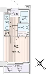 エコロジー都立大学レジデンス【0715号室】の間取り