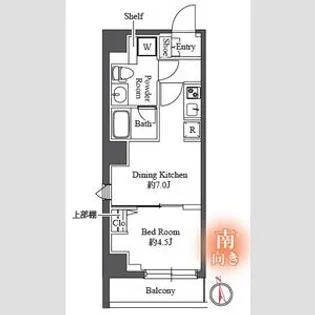 グランパセオ日本橋イースト【5階】の間取り