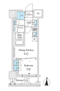 J.GRAN COURT 品川西大井EAST【4階】の間取り