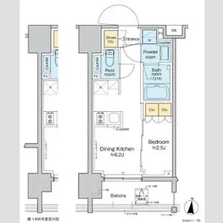 プラウドフラット亀戸ステーションプレイス【12階】の間取り