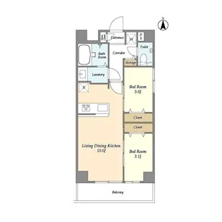 アルファコート西糀谷【4階】の間取り