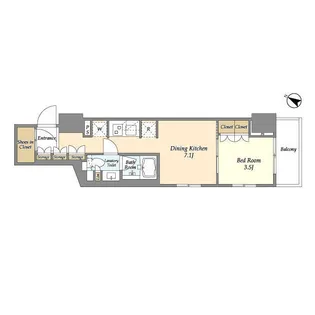 ドゥーエ横濱鶴見【7階】の間取り