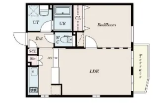 PASEO荏原中延【1階】の間取り